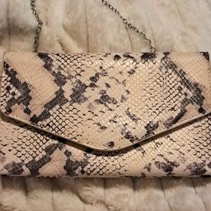 Steve Madden Snakeskin Pattern Chain Shoulder Bag